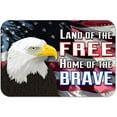 thumbnail image 1 of Land of the Free Home of the Brave - America USA United States Eagle Flag Patriotic Sign, 1 of 1