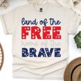 thumbnail image 1 of Land of the Free Home of the Brave Shirt – Patriotic USA 4th of July Tee, Natural, Size 3XL, 1 of 6
