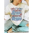 thumbnail image 1 of Land of the Free T-shirt, Coquette, Fancy Lettering, Memorial Day, Patriotic Style, America, Retro USA Shirt, 1 of 5