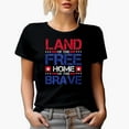 thumbnail image 1 of Land of the Free and Home of the Brave, Black T-Shirt, Small, 1 of 5