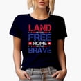 thumbnail image 1 of Land of the Free and Home of the Brave, Navy Blue T-Shirt, 3XL, 1 of 5