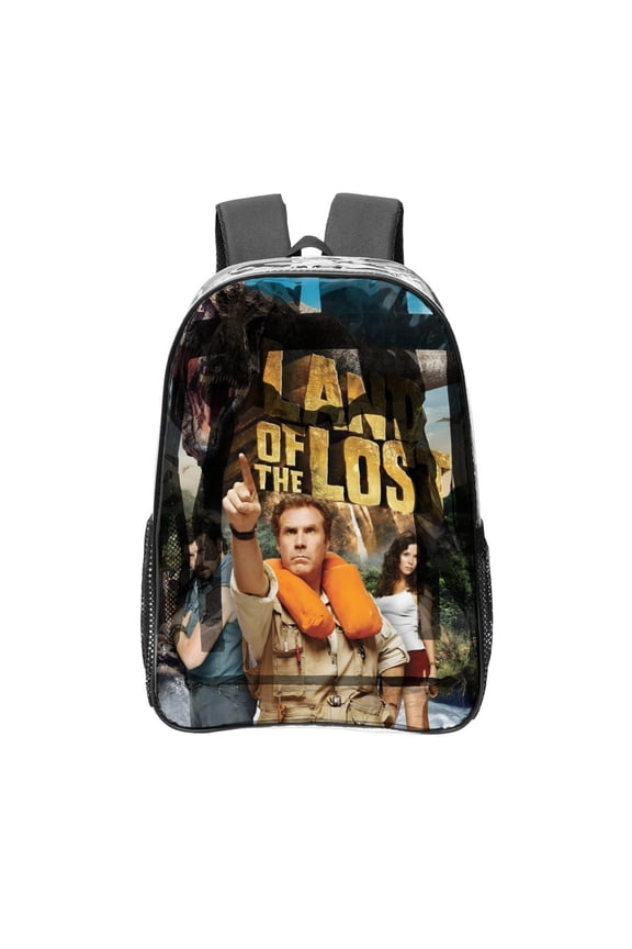 Land of the Lost-theme Clear Backpack Heavy Duty Transparent Bag See Through Bookbag for Work, Sport, College, Travel12.2X16.9"(31X43cm)