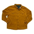 thumbnail image 1 of Land's End Men's Flannel Lined Long Sleeve Work Shirt Jacket (Golden Pecan, S), 1 of 3