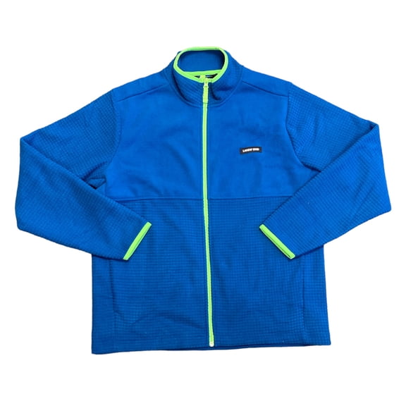 Land's End Men's Long Sleeve Full Zip Grid Fleece Jacket (Classic Cobalt, L)