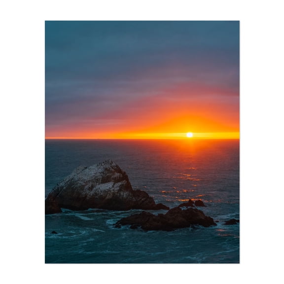 Land's End Sunset - San Francisco California Photography Unframed Wall Art Print 8 x 10 inches