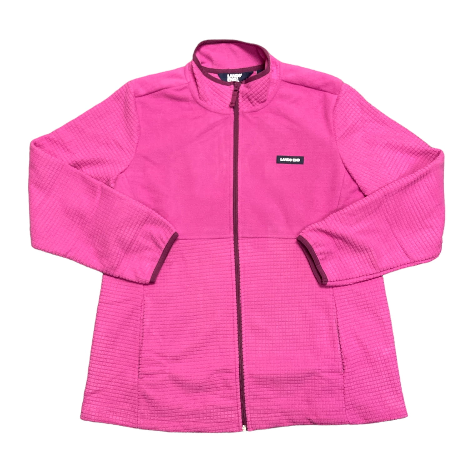 Land's End Women's Long Sleeve Full Zip Grid Fleece Jacket