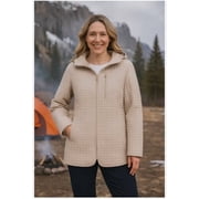 Lands End Womens Quilted Jacket, Tan, Medium