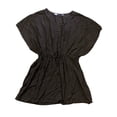 thumbnail image 1 of Land's End Women's Sheer Oversized Cinched Waist Swim Cover Up Dress (Black, XS/S), 1 of 3