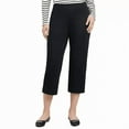 thumbnail image 1 of Land's End Womens Shore Stretch Knit Capri (Black, Medium), 1 of 2
