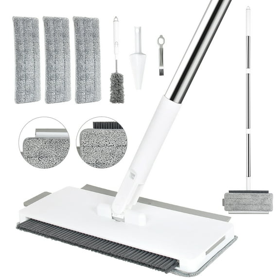 LandHope 5-in-1 Mop Set for Cleaning Floor & Window,Removable and Easy to Clean Indoor Outdoor White