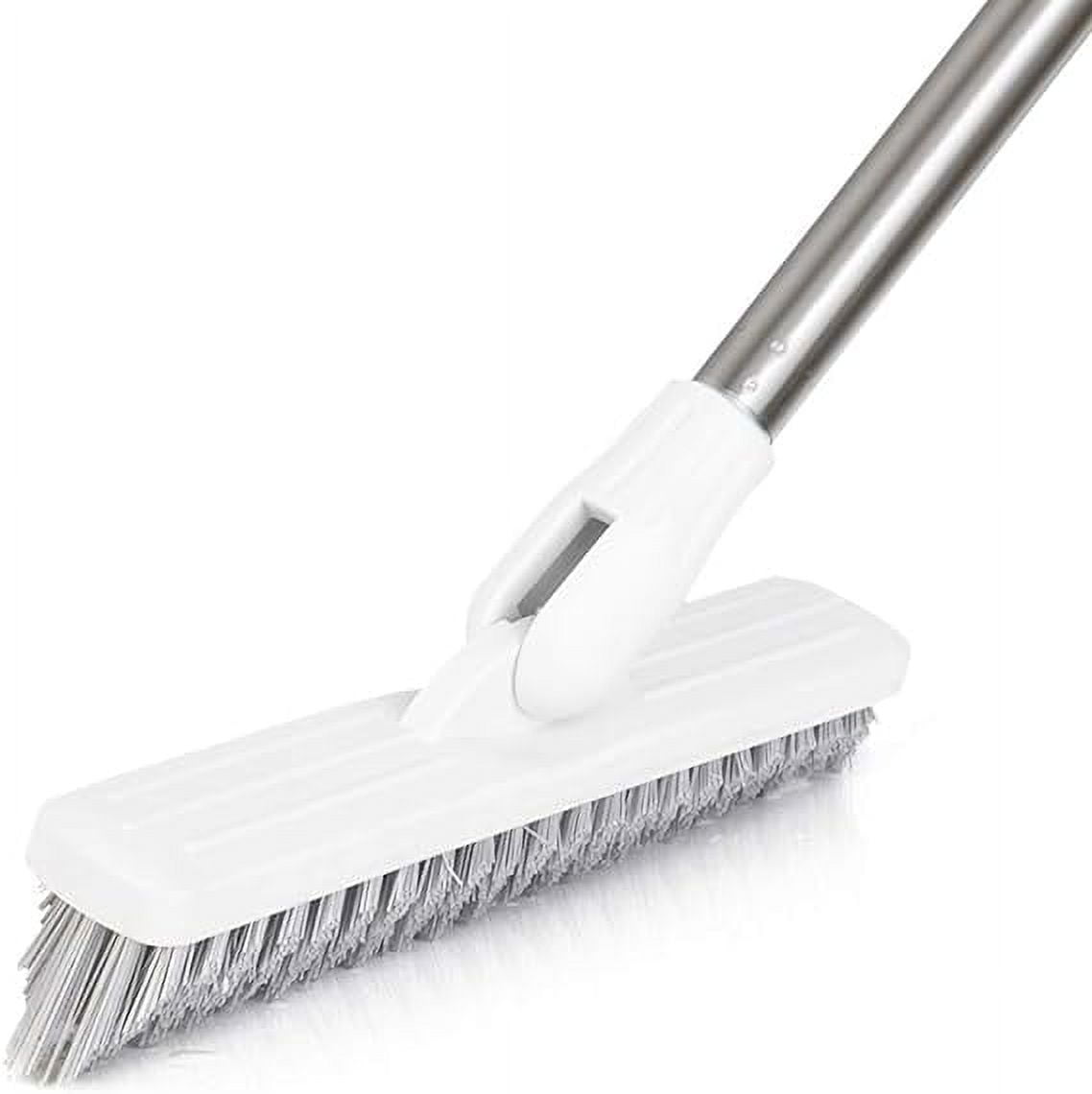 LandHope Floor Scrub Brush 17.32" Long Handle Bathroom Tile Grout