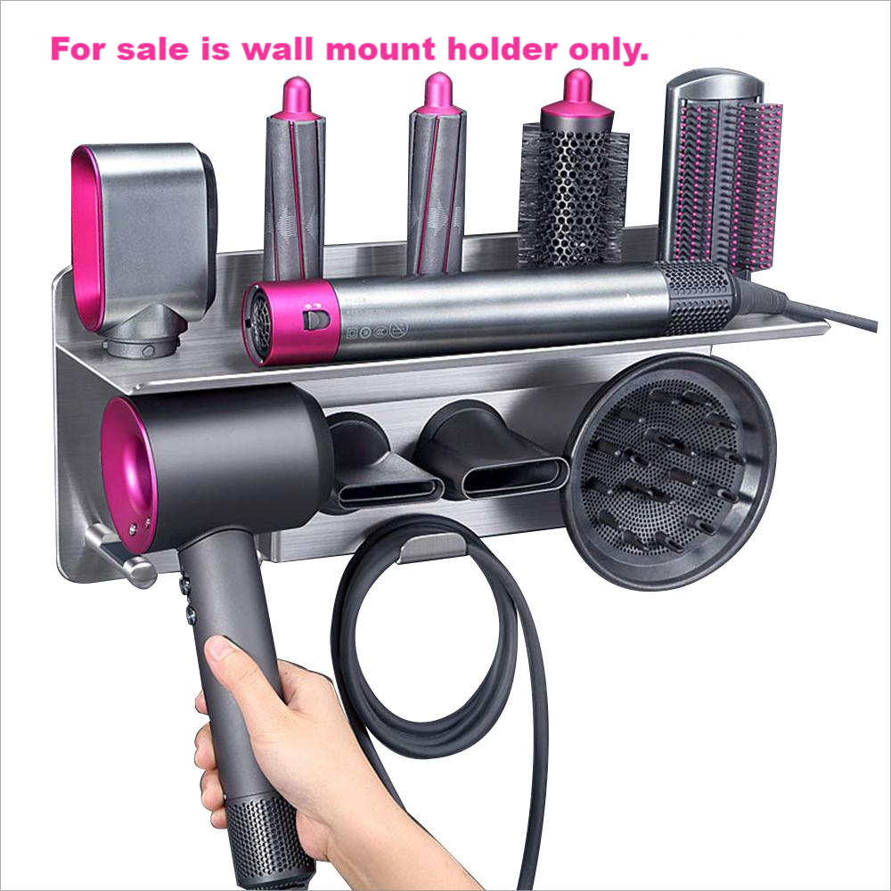 LandHope Stainless Wall Mounted Stand Hair Dryer Holder Compatible with  Dyson Supersonic Hair Dryer