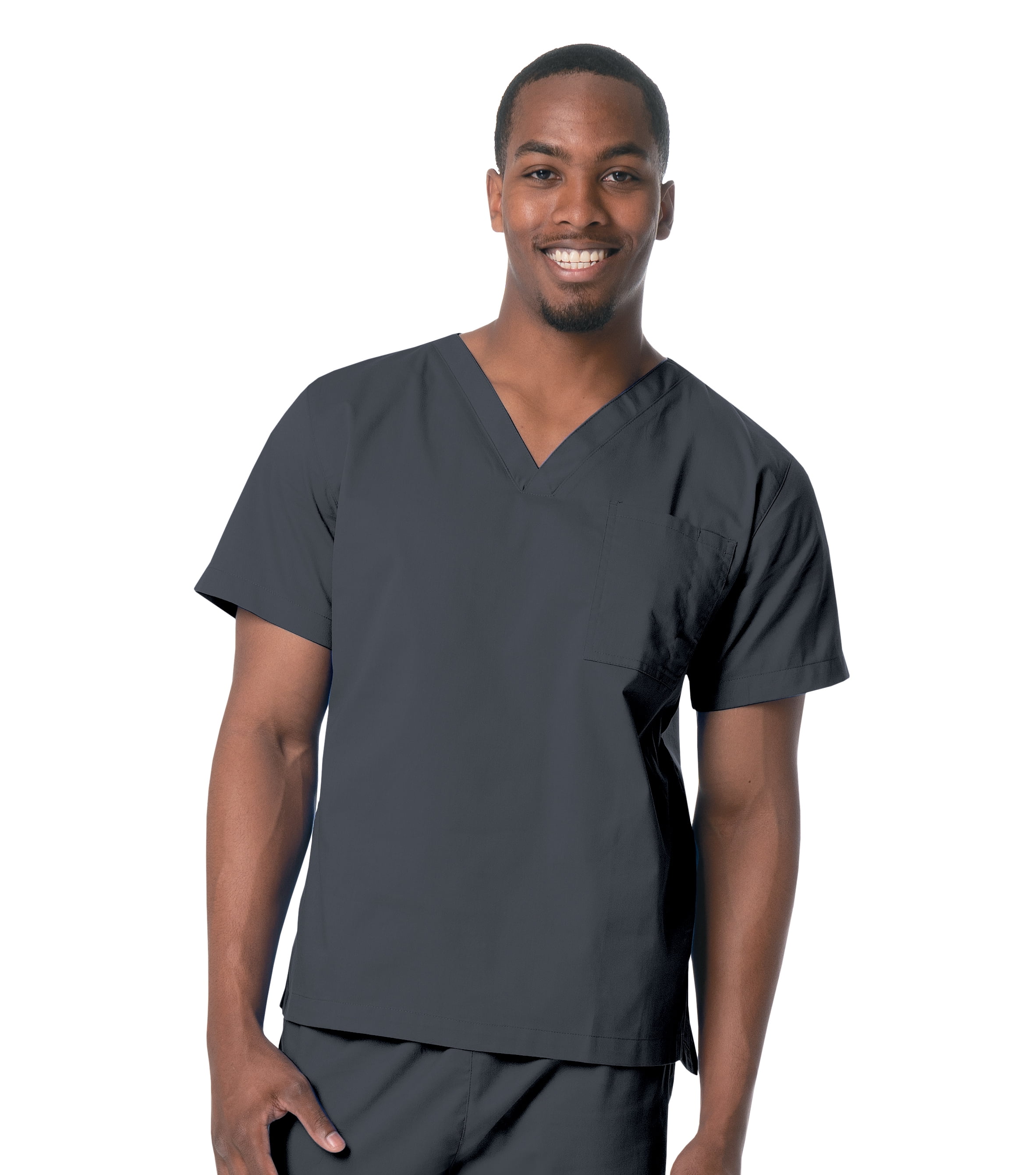 Landau All Day Unisex Mechanical Stretch One Pocket V-Neck Scrub Top ...