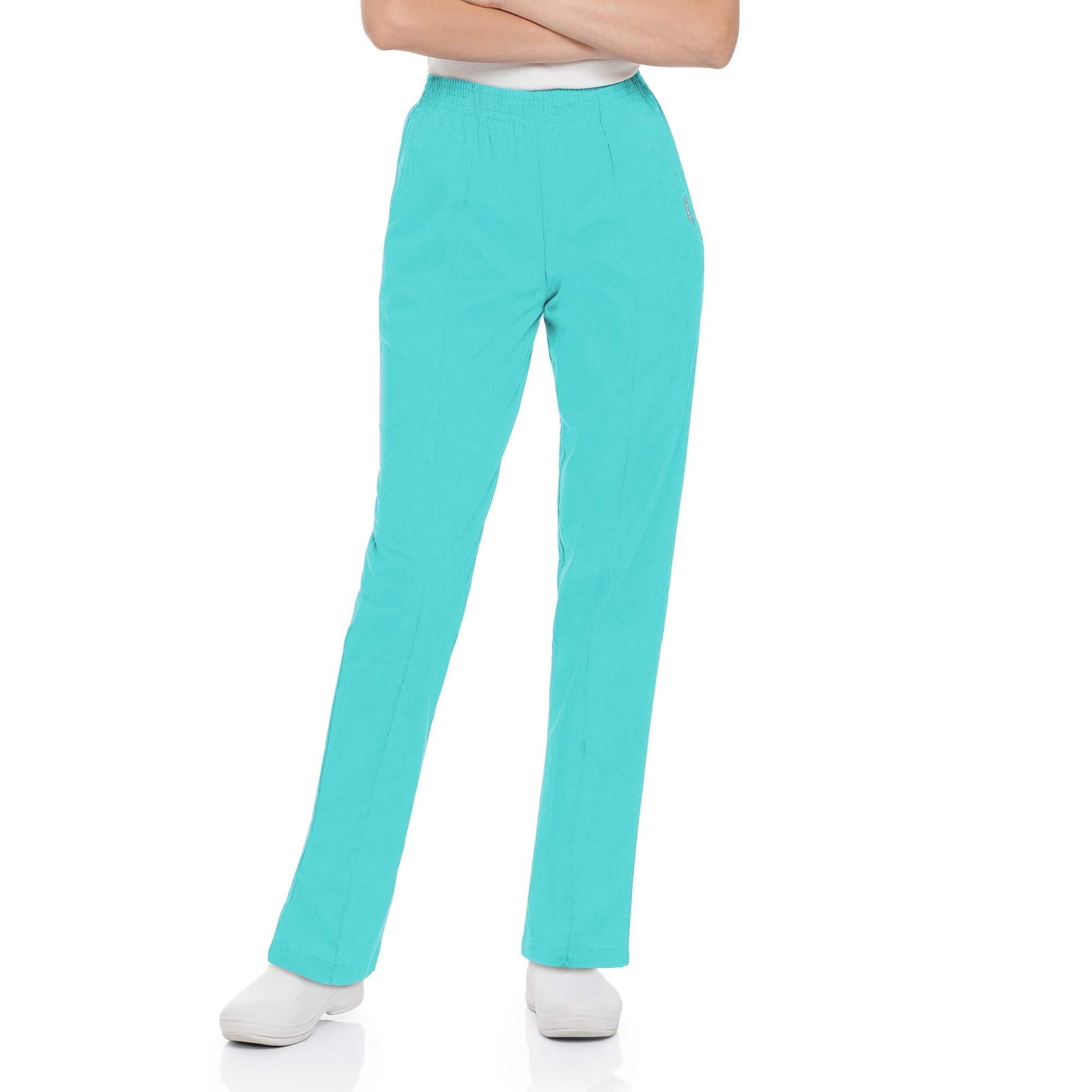 Landau Essentials 2 Pocket Scrub Pants for Women: Classic Relaxed Fit ...