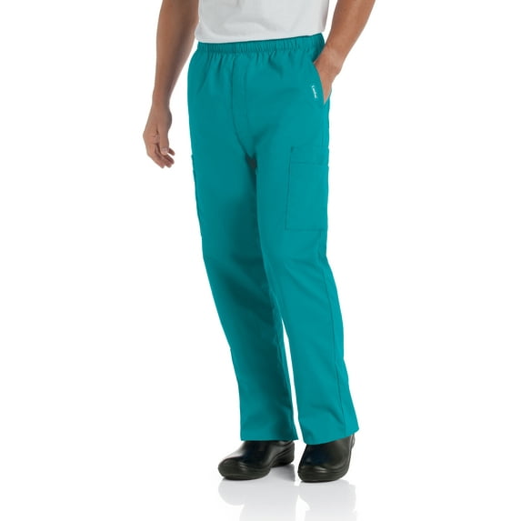 Landau Essentials Men's Comfort Seven Pocket Elastic Waist Drawstring Cargo Scrub Pant, Style 8555
