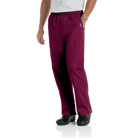 Landau Essentials Men's Comfort Seven Pocket Elastic Waist Drawstring Cargo Scrub Pant, Style 8555