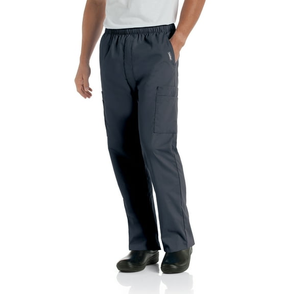 Landau Essentials Men's Comfort Seven Pocket Elastic Waist Drawstring Cargo Scrub Pant, Style 8555