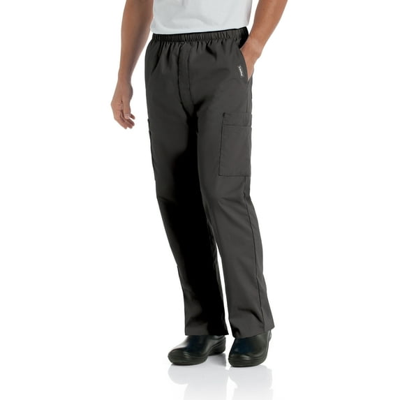 Landau Essentials Men's Comfort Seven Pocket Elastic Waist Drawstring Cargo Scrub Pant, Style 8555
