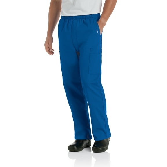 Landau Essentials Men's Comfort Seven Pocket Elastic Waist Drawstring Cargo Scrub Pant, Style 8555