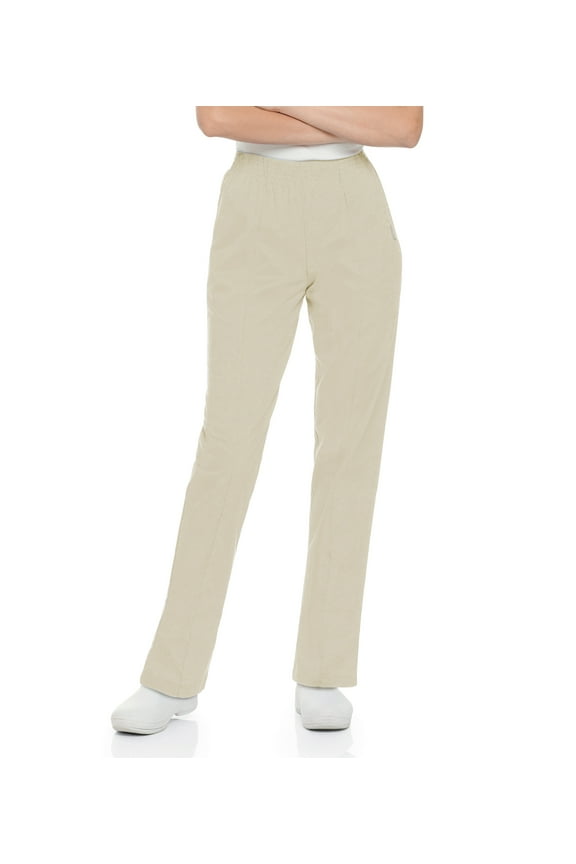 Essentials Relaxed Fit 2-Pocket Elastic Scrub Pants for Women 8320