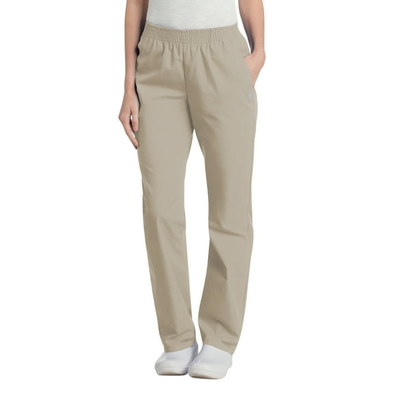 Landau Essentials Relaxed Fit 2-Pocket Elastic Scrub Pants for Women 8327