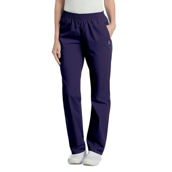 Landau Essentials Relaxed Fit 2-Pocket Elastic Scrub Pants for Women 8327