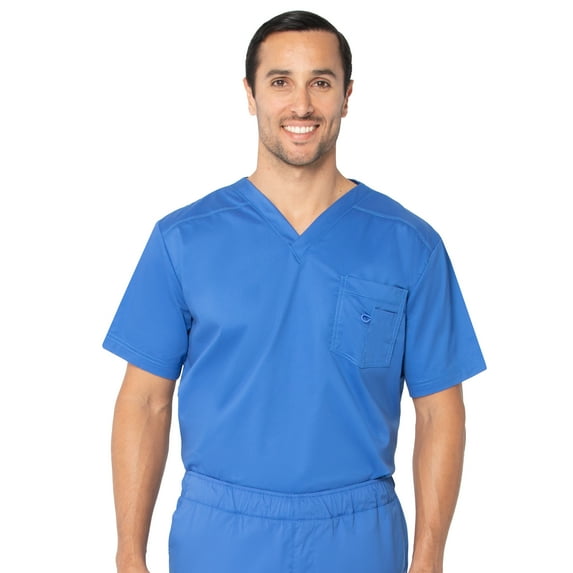 Landau Essentials Tailored Fit Comfort Stretch 1-Pocket Scrub Top for Men 4098
