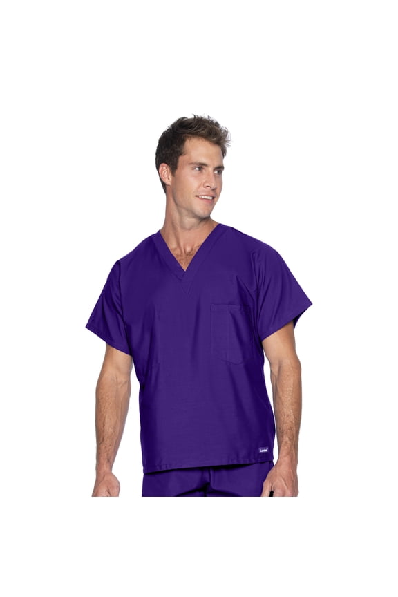 Essentials Unisex Relaxed Fit 1-Pocket V-Neck Scrub Top 7502