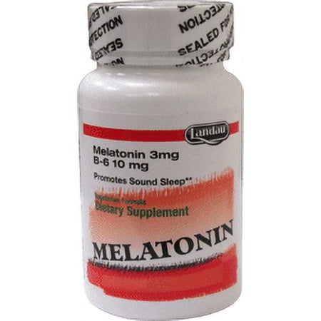 Landau Kosher Melatonin 3 Mg Plus B6 - 60 Tablets