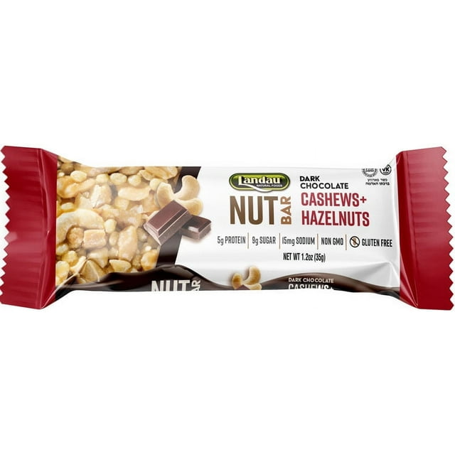 Landau Kosher Nut Bar Dark Chocolate Cashews Hazelnut - 1 Bar - Walmart.com