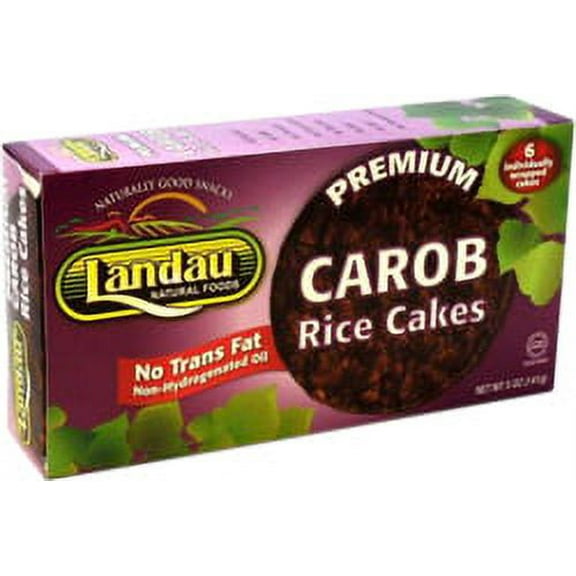 Landau Kosher Premium Rice Cakes Carob Individually Wrapped 6 Pack - 5 OZ