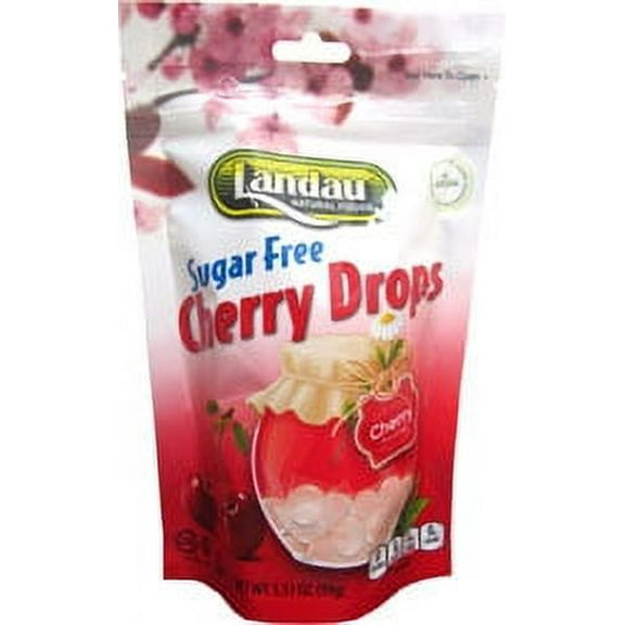 Landau Kosher Sugar Free Cherry Drops - 3.53 OZ
