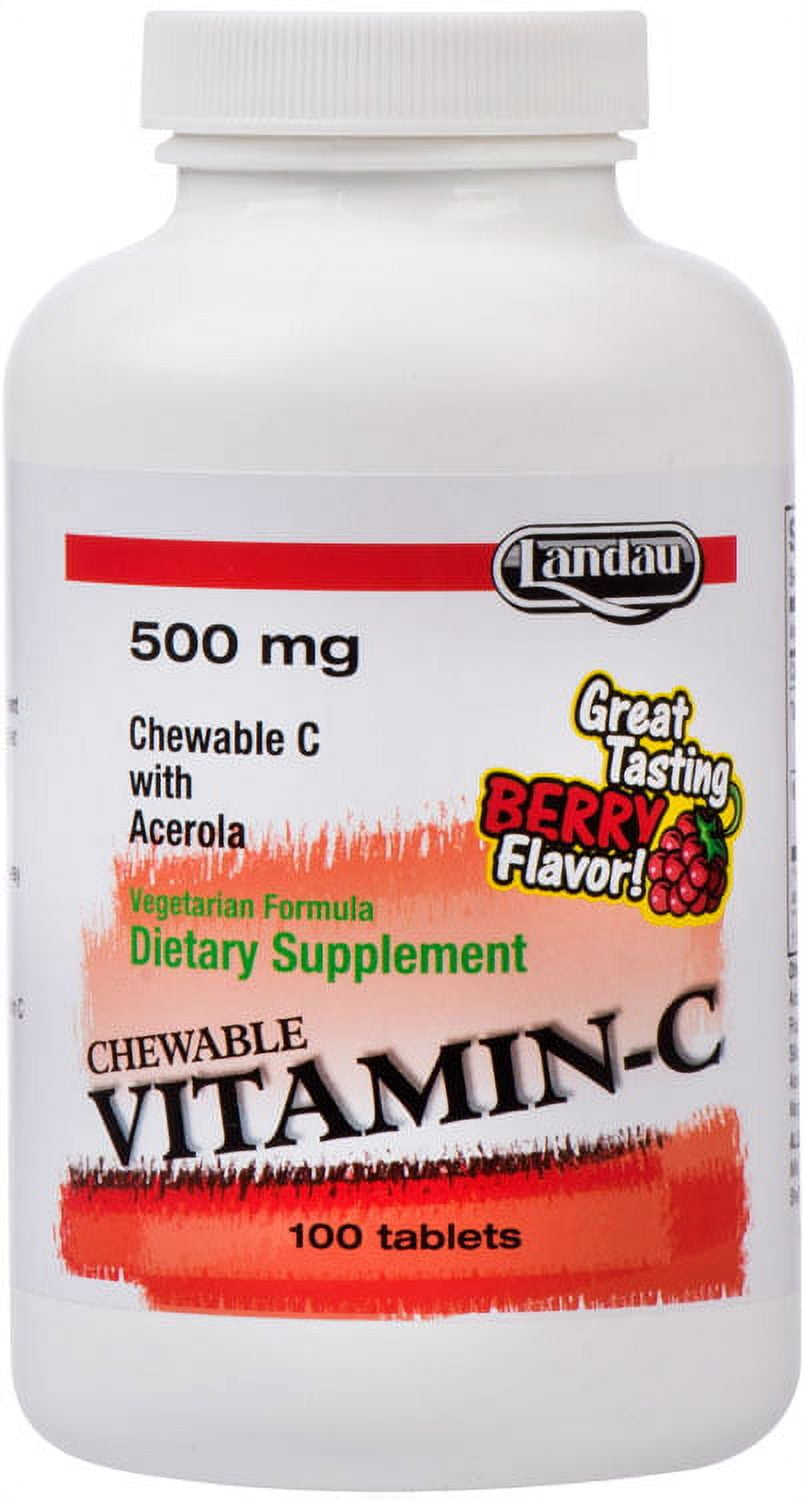 Landau Kosher Vitamin C Candy 500 Mg Chewable Berry Flavor 100