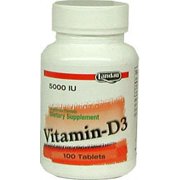 Landau Kosher Vitamin D3 5000 IU - 100 Tablets