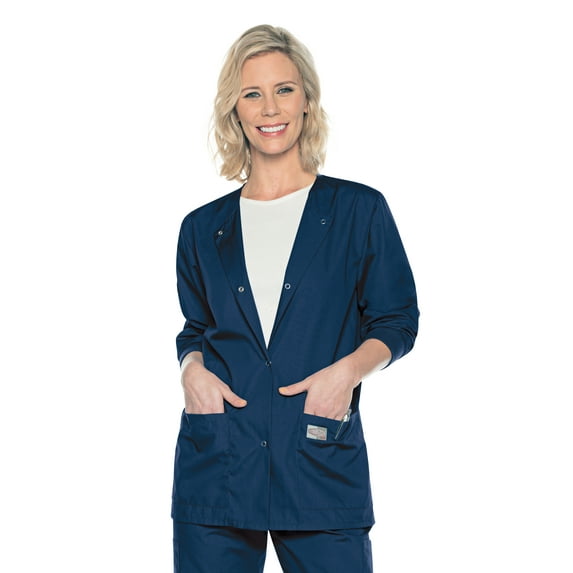 Landau Long Sleeve Relaxed Fit Solid Print Jacket (Women's), 1 Count, 1 Pack