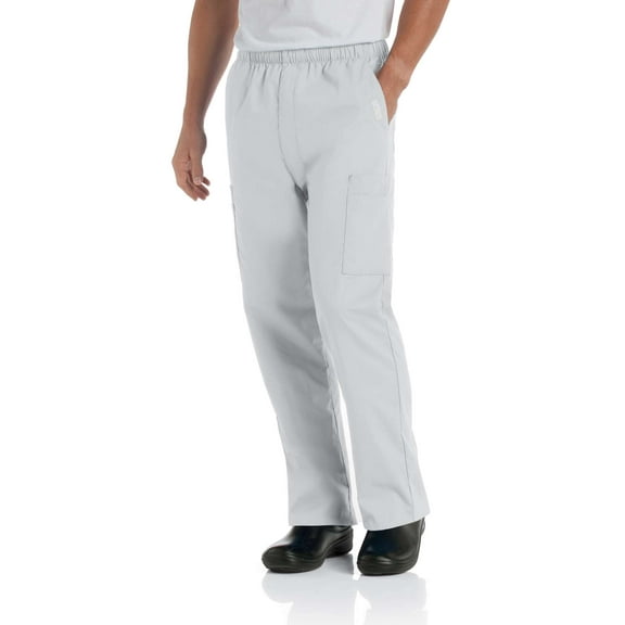 Landau Men's Elastic Waist Cargo Scrub Pant, Style 8555