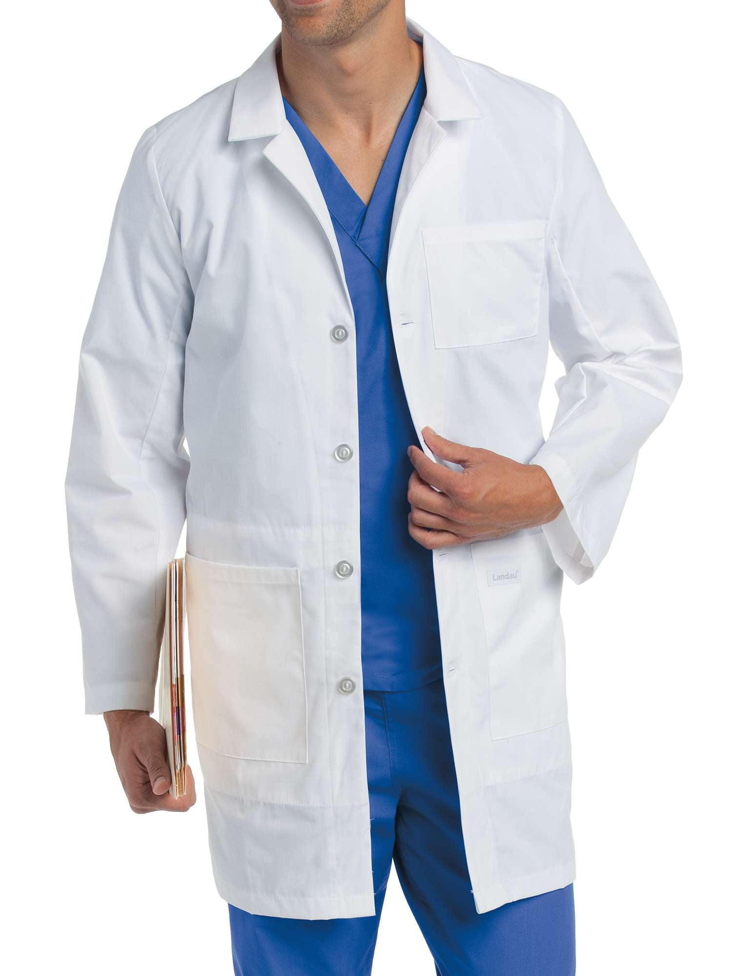 Landau Men's Essential Lab Coats Classic Relaxed Fit Breathable Fade