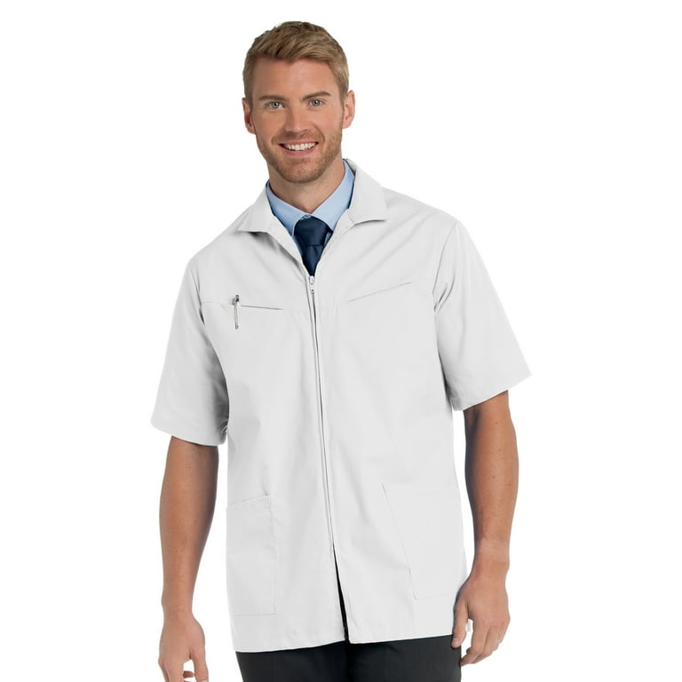 Short sleeve scrub jacket discount