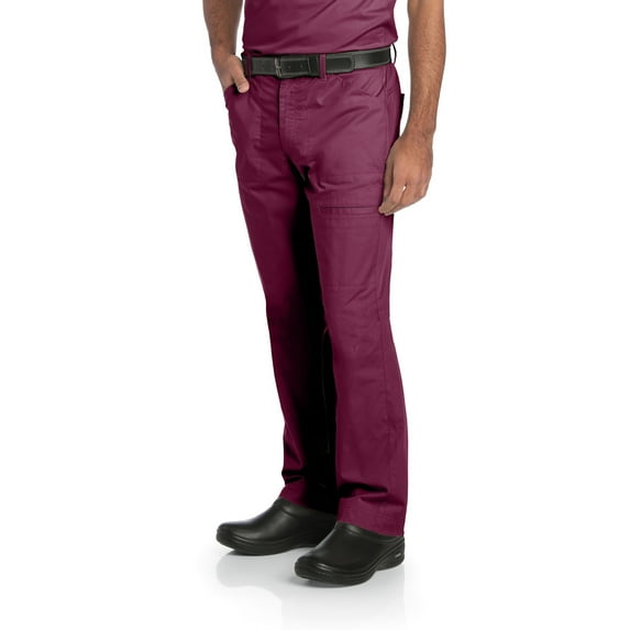 Landau Men's Rip Stop Stretch Modern Tailored Fit Breathable Fade Resistant 6 Pockets Zipper Cargo Scrub, Style 2026