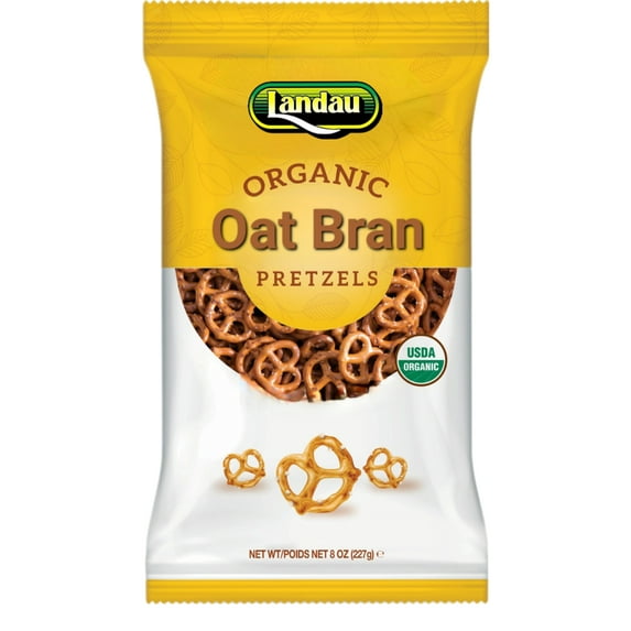 Landau Organic Oat Bran Pretzels Salted, 8 oz
