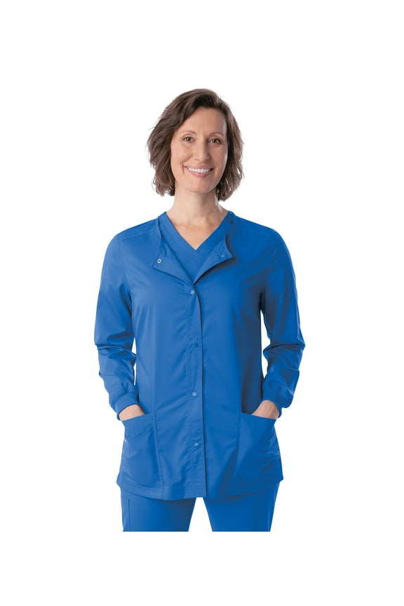 ProFlex Tailored Fit 3-Pocket Snap-Front Scrub Jacket for Women 3038