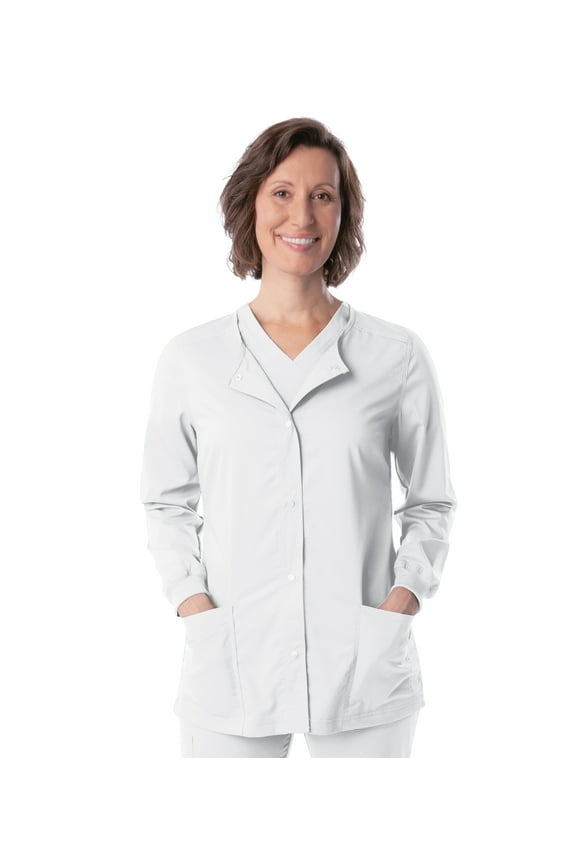 ProFlex Tailored Fit 3-Pocket Snap-Front Scrub Jacket for Women 3038