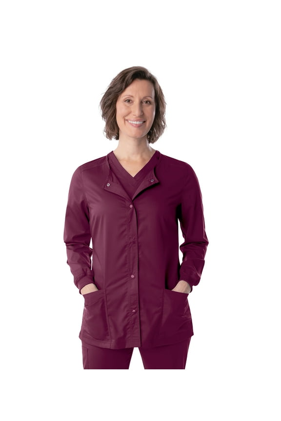 ProFlex Tailored Fit 3-Pocket Snap-Front Scrub Jacket for Women 3038