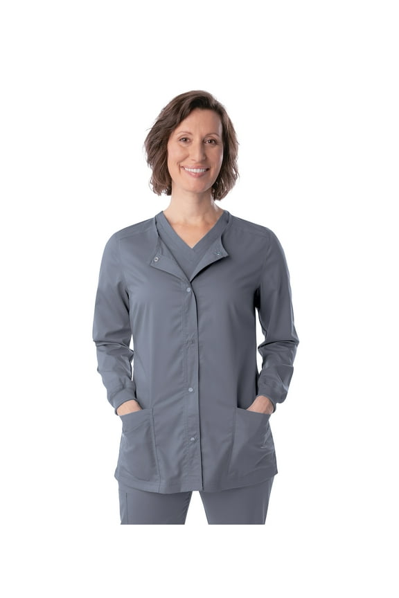 ProFlex Tailored Fit 3-Pocket Snap-Front Scrub Jacket for Women 3038