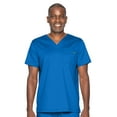 thumbnail image 1 of Landau ProFlex Tailored Fit Comfort Stretch 2-Pkt V-Neck Scrub Top for Men 4259, 1 of 6