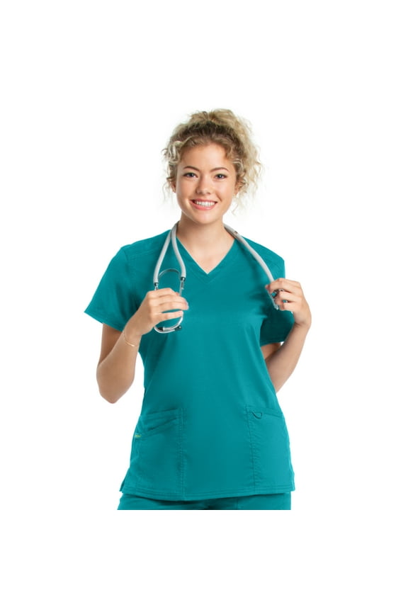 ProFlex Tailored Fit Comfort Stretch 3-Pocket Scrub Top for Women 4160