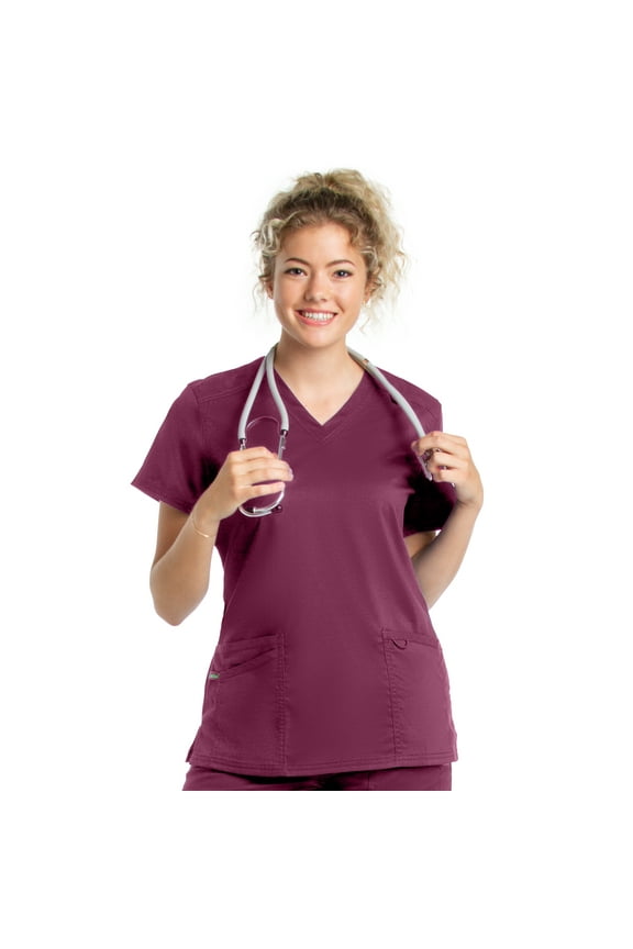 ProFlex Tailored Fit Comfort Stretch 3-Pocket Scrub Top for Women 4160