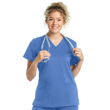 Landau ProFlex Tailored Fit Comfort Stretch 3-Pocket Scrub Top for Women 4160