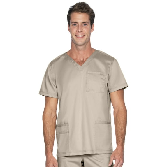 Landau ProFlex Tailored Fit Comfort Stretch 4-Pkt V-Neck Scrub Top for Men 4253