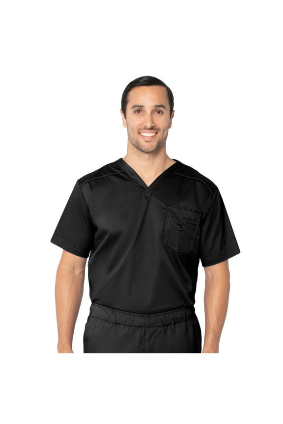 Landau Relaxed Fit 1 Pocket Scrub Top (Men)
